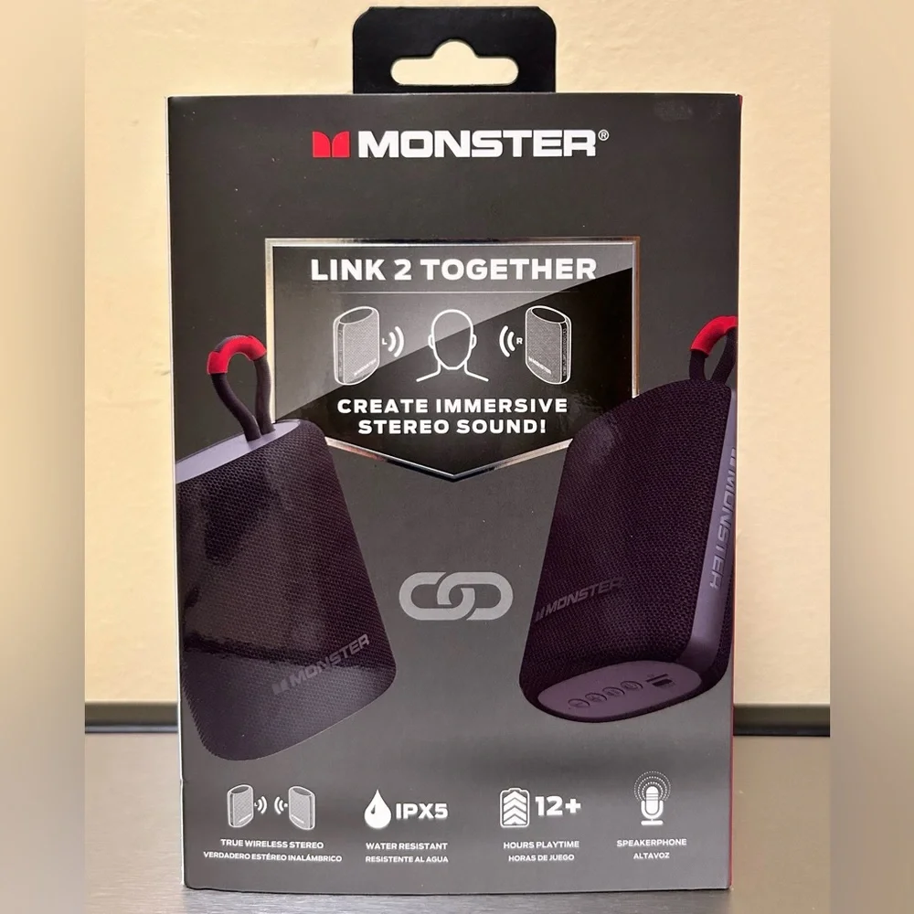 🆕 MONSTER DNA LINK PORTABLE WIRELESS BLUETOOTH SPEAKER - Picture 2 of 16